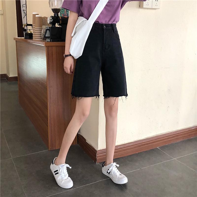 Fashion Summer 2020 Wide-Waist Denim Shorts For Women