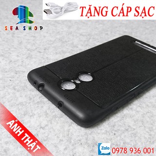 [TẶNG CÁP SẠC] Ốp dẻo Xiaomi Redmi Note 3 - Note 3 Pro vân da loại A - Nhựa dẻo - Chống sốc