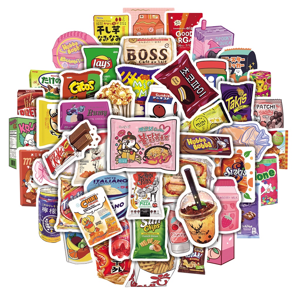 50/25/10 Miếng Dán Hoạt Hình Chống Nước Trang Trí Mũ Bảo Hiểm Xe Đạp Điện Thoại