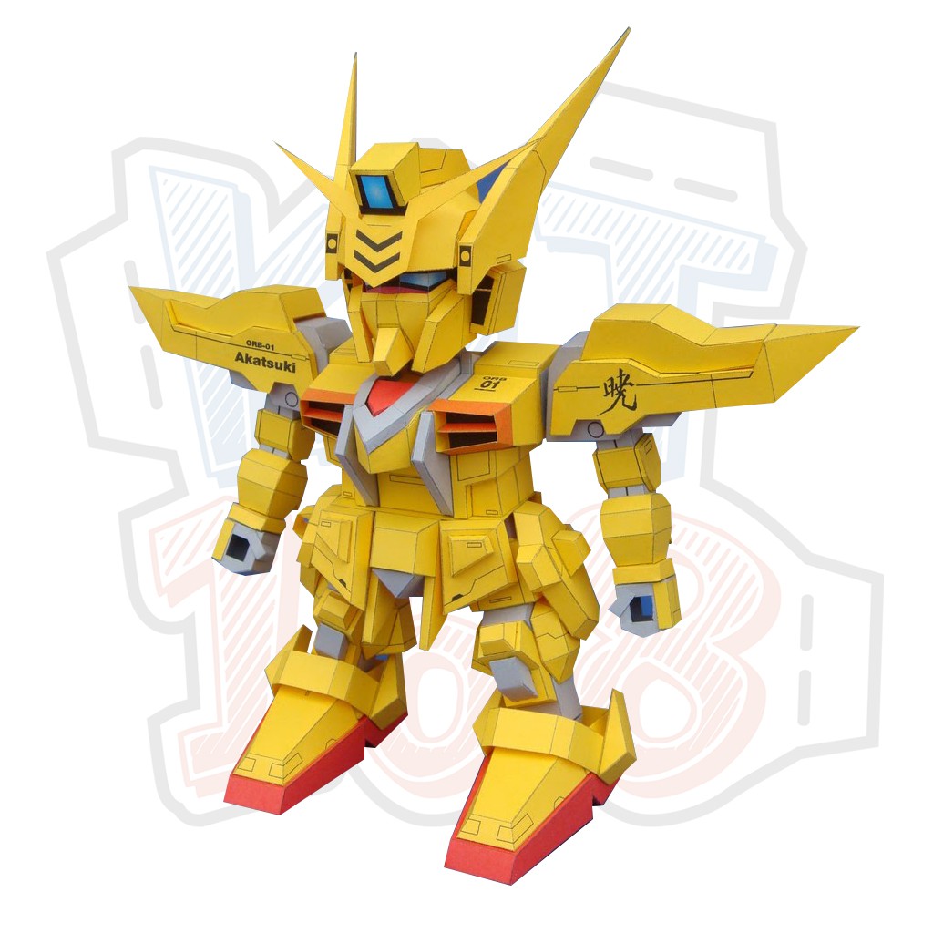 Mô hình giấy Gundam Robot SD ORB-01 Akatsuki