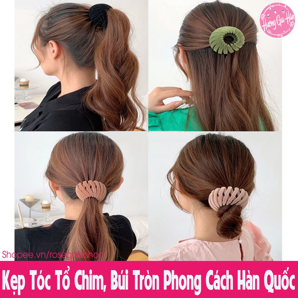 Kẹp Tóc Tổ Chim, Búi Tròn Phong Cách Hàn Quốc - 1 Phút Cho Các Kiểu Tóc Lung Linh