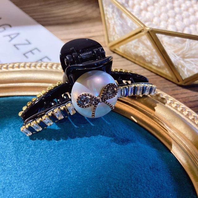 kẹp tóc:cặp tóc Hàn Quốc mẫu nơ màu bạc Thái(CTHHF0.A09)