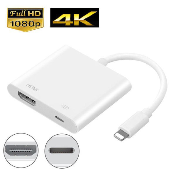 Bộ chuyển đổi đầu cắm Cáp sạc sang cổng AV TV HDMI và lỗ cắm Cáp sạc tiện dụng
