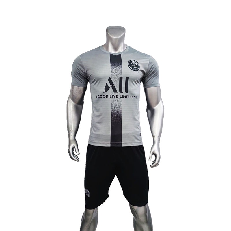 Quần áo đá banh PSG màu xám 21-22 CÓ IN tên số
