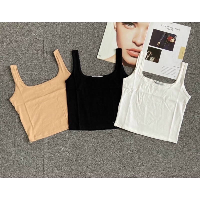 Áo ba lỗ croptop quai mảnh cá tính