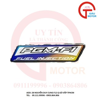 Tem logo chữ pgm -fi bắng nhựa nổi 7 màu titan ,bến đẹp.chất lượng
