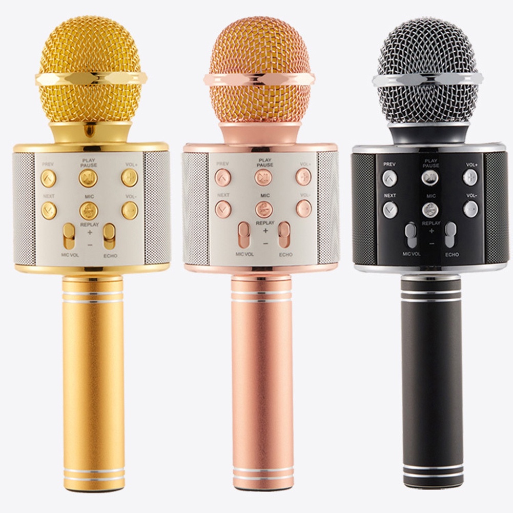 Micro Hát Karaoke Không Dây Kết Nối Bluetooth Tích Hợp Điện Thoại Tiện Dụng
