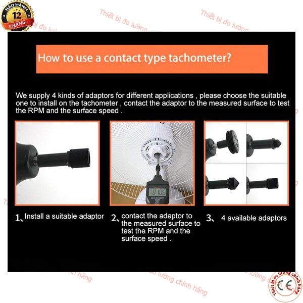 Máy đo tốc độ vòng tua, vòng quay động cơ tiếp xúc VICTOR 6235P