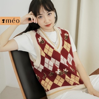 Áo len gile hoạ tiết Circle [ Méo shop ]