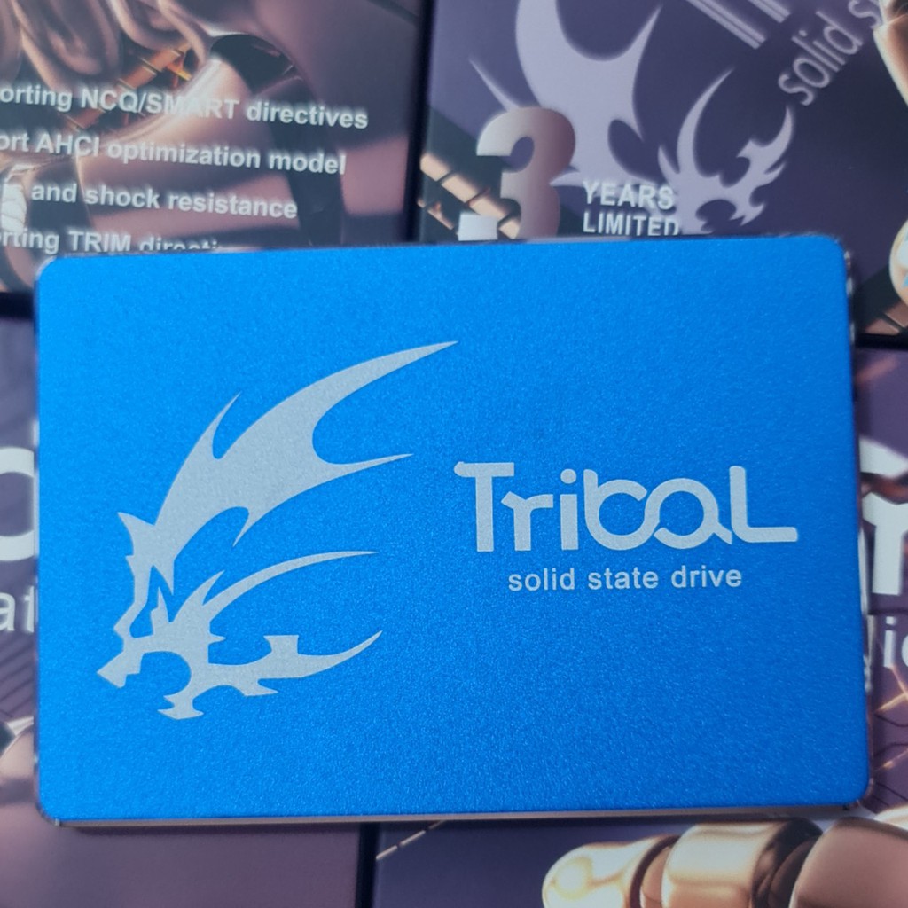 SSD 120G Tribal vỏ hợp kim bảo hành 36 tháng - SATA3 6GB/S 2 màu xanh, đen | BigBuy360 - bigbuy360.vn