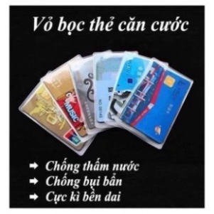 Set 10 Vỏ Bọc Thẻ Căn Cước GIÁ RẺ-CHẤT LƯỢNG Túi Nhựa Bọc Thẻ ATM, Bằng LX Các Loại Không Thấm Nước Trong Suốt