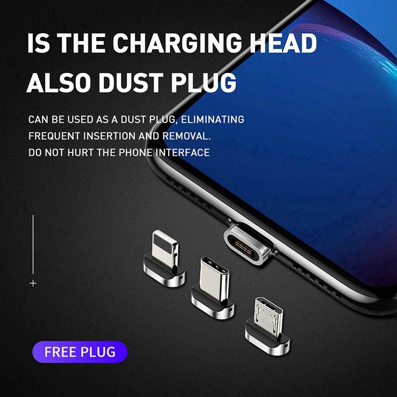Cáp sạc nam châm cổng Micro USB Type C cho điện thoại Xiaomi Redmi Android