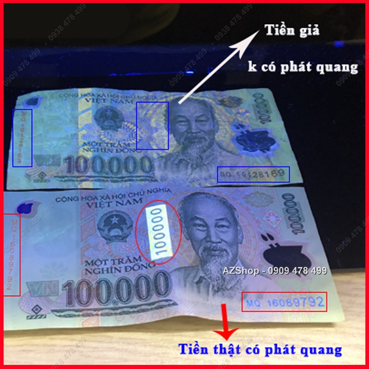 Máy Soi Tiền Uv Cầm Tay Tiện Lợi Kèm Đèn Pin - 6062