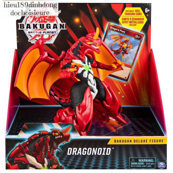 Mô hình Chiến Binh bakugan Rồng lửa đỏ Bá Vương DRAGONOID MAXIMUS red chính hãng cỡ lớn.