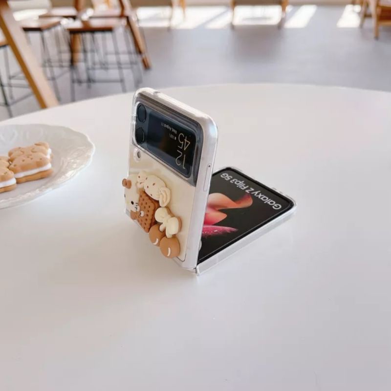 Ốp silicon Samsung Z Flip 3 - Z Flip 4 - ZFlip3 - ZFlip4 5G charm dễ thương cute
