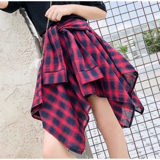 Chân váy thiết kế giả buộc áo khoác