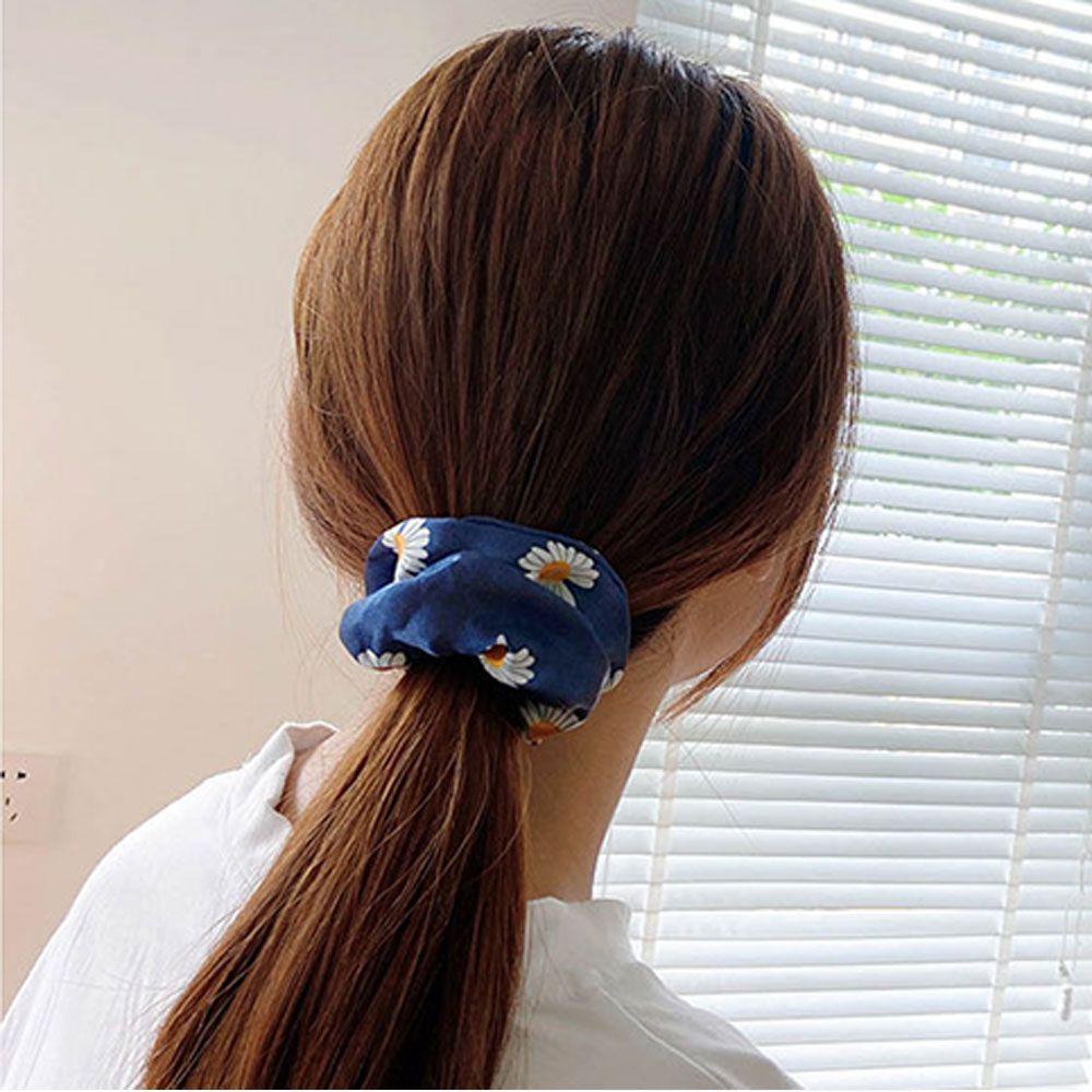 LAY Dây Cột Tóc Co Giãn Đính Hoa Cúc