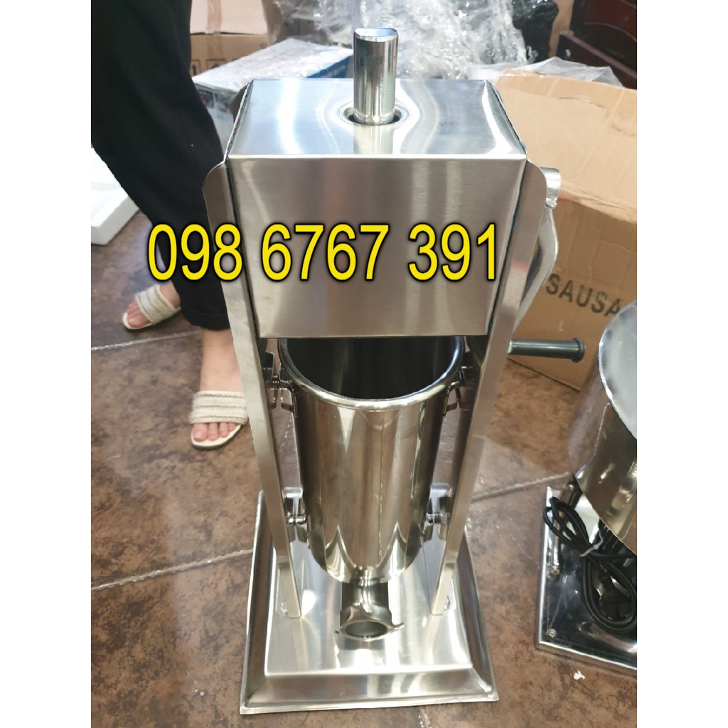 Dụng cụ nhồi xúc xích lạp sườn tay quay đơn giản 5L chứa 4-5kg thịt