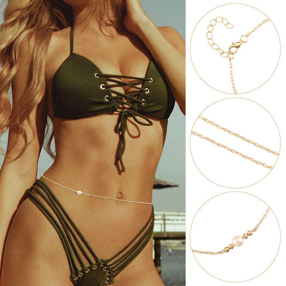 EUTUS Thắt Lưng Chuỗi Hạt Đơn Giản Hợp Thời Trang Đi Tiệc Bikini