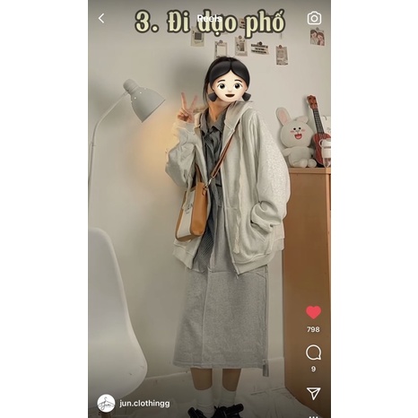 Hoodie zip nỉ bông trơn báic 9088 - Ảnh JUNclothing | BigBuy360 - bigbuy360.vn