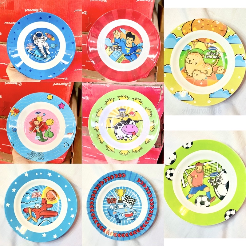 Phim hoạt hình tấm tròn Melamine Superware
