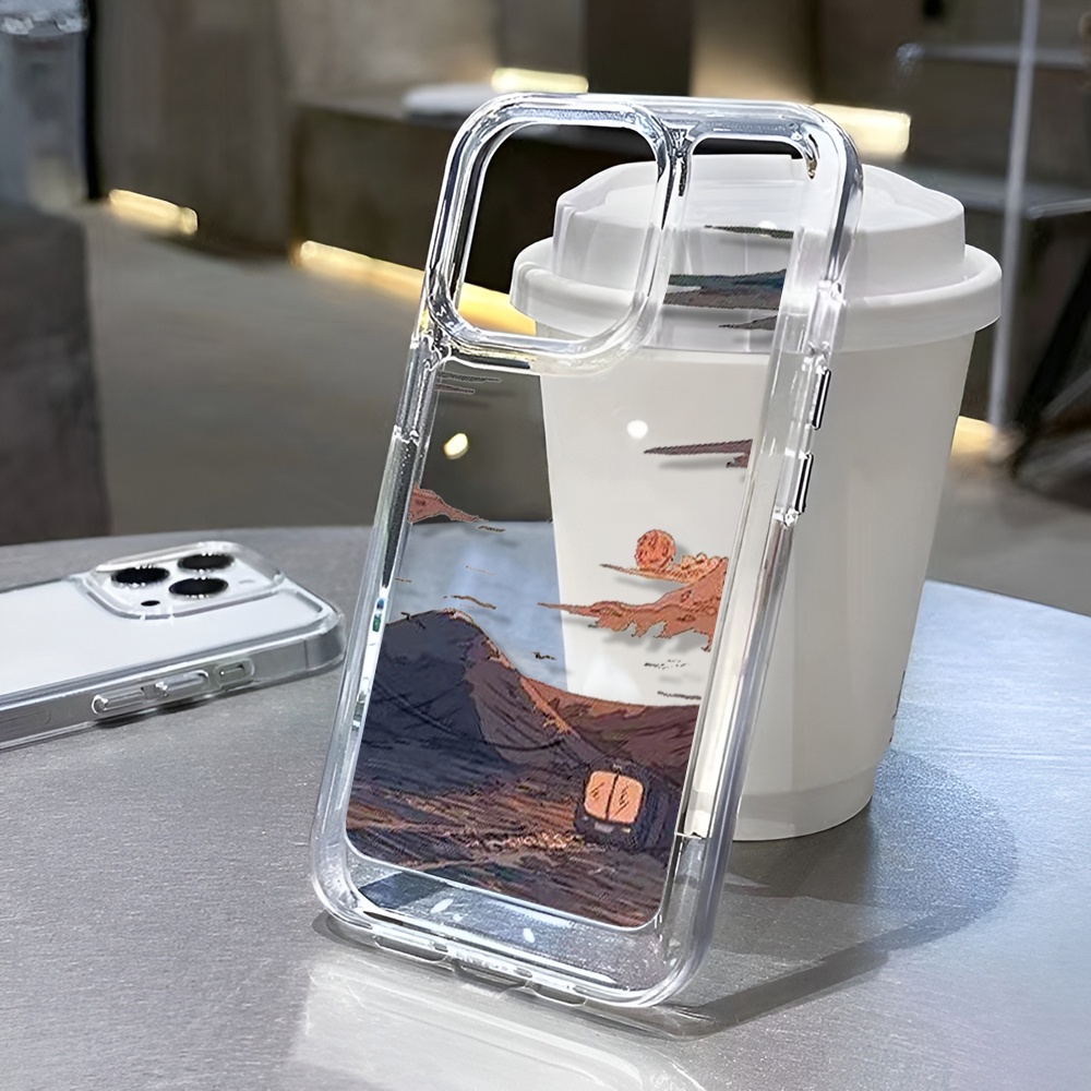 Ốp Điện Thoại Mềm Hình Hoàng Hôn Cho iphone 14 Pro Max 14 Plus 13 11 12 7Plus X XR XS Max 8 7 se2020