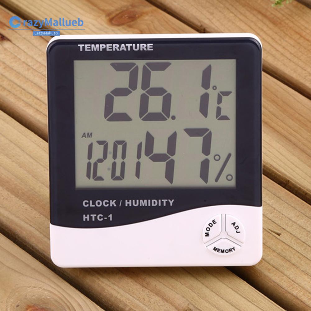 Crazymallueb❤LCD Display Electronic Thermometer Large Screen Thermometer Hygrometer Monitor❤New