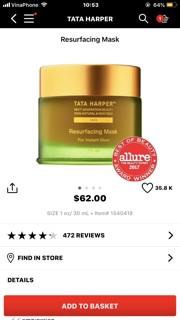Sample mặt nạ Tata Harper 3ml