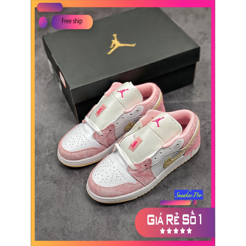 (FULL BOX + QUÀ TẶNG) Giày thể thao AIR Jordan 1 Low Paint Drip (GS) cổ thấp siêu đẹp dành cho nam và nữ