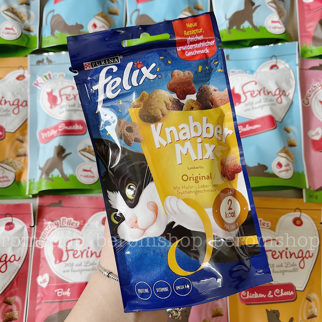 BÁNH THƯỞNG CHO MÈO FELIX KNABBER MIX 60G 4 VỊ NHẬP ĐỨC GIÁ CỰC RẺ