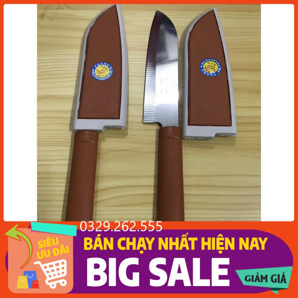 (FreeShip) Dao nhọn inox cắt gọt hóa quả có bao an toàn 20cm