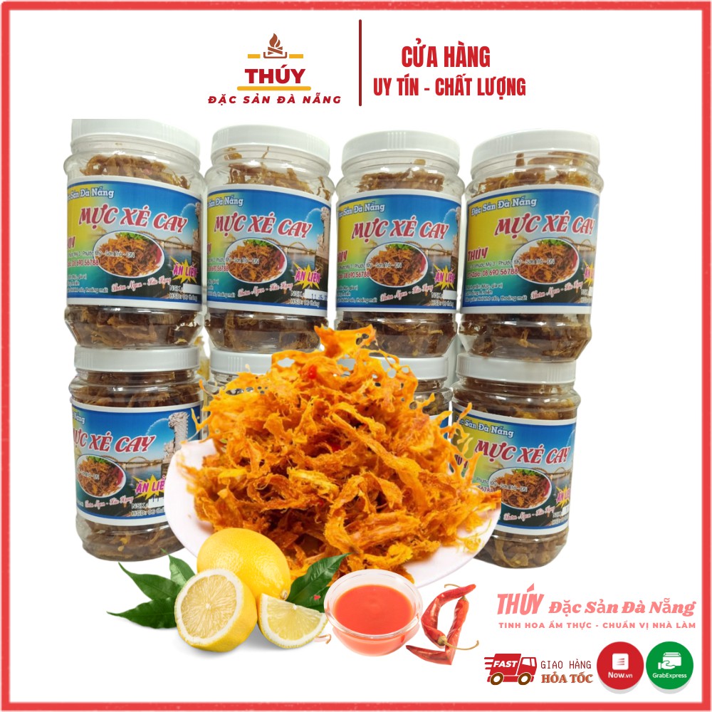 Mực xé tẩm gia vị đặc sản Đà Nẵng hũ 100gr thơm ngon hảo hạng
