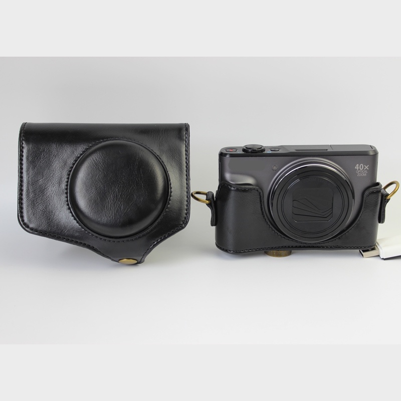 Bao Da PU Đựng Máy Ảnh Canon SX740 SX740HS SX720HS SX720 SX730HS SX730 Kèm Dây Đeo Vai