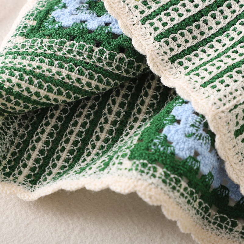 [Augustcloth] Áo len đan ô vuông phong cách Hàn Quốc