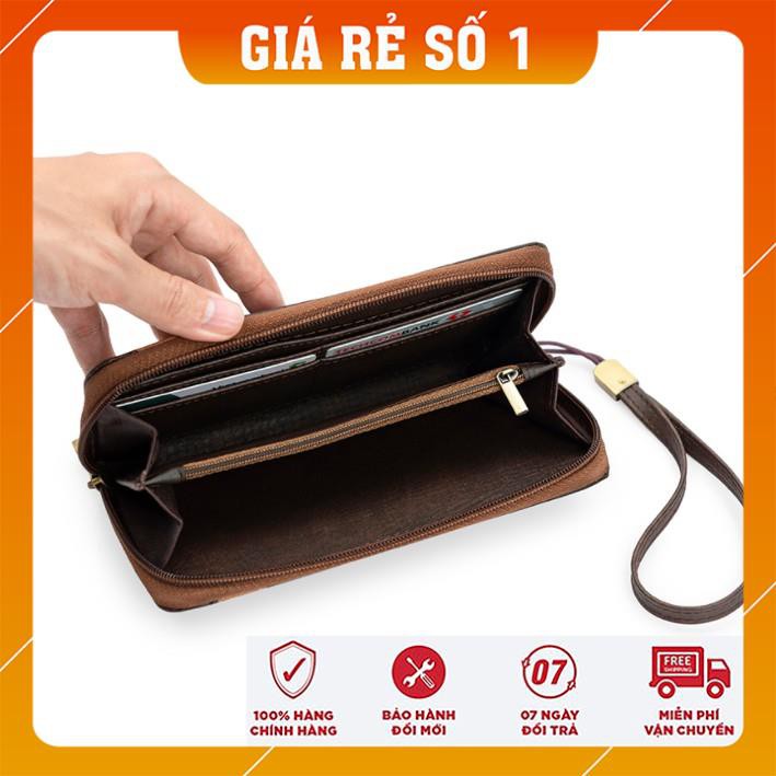 Ví da cầm tay HANAMA NOTE 7 cao cấp - Bóp da