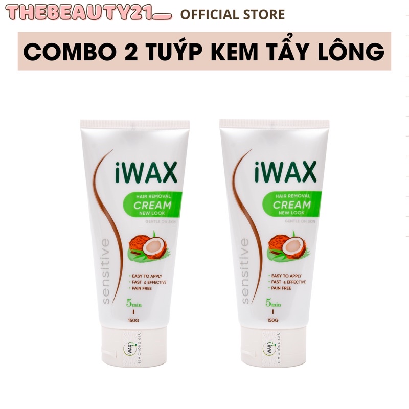 Combo 2 Tuýp Kem Tẩy Triệt Lông Toàn Thân Iwax 150ml