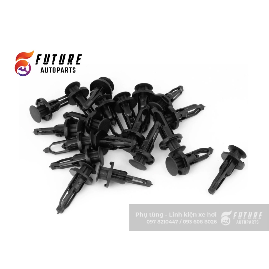 Chốt nở, vít nhựa loại 9mm lắp cản, chắn bùn xe hơi - Future Autoparts