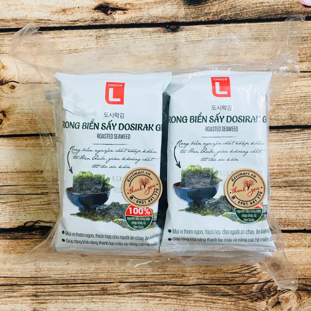 Rong biển ăn liền Dosirak lốc 8 gói