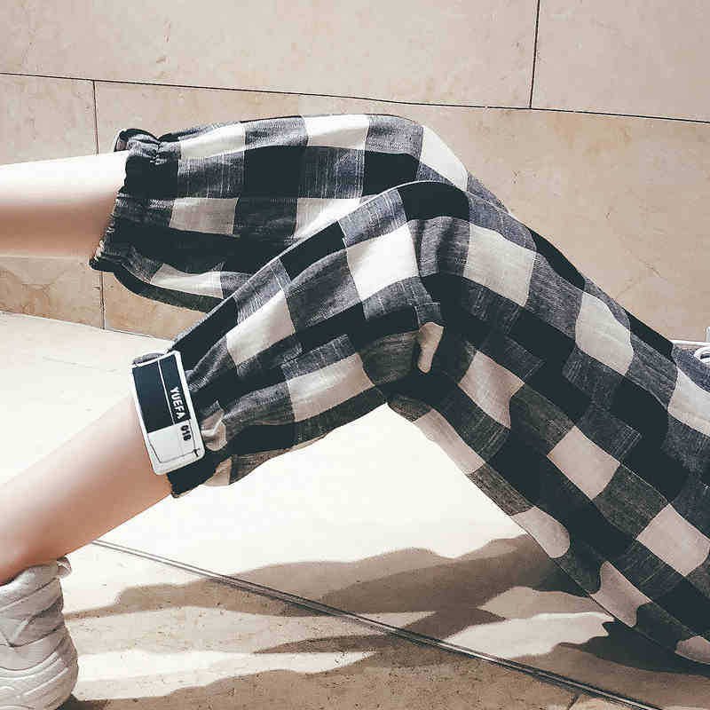winners Women Mid Waist Straight Plaid Ankle-Length Pants | BigBuy360 - bigbuy360.vn