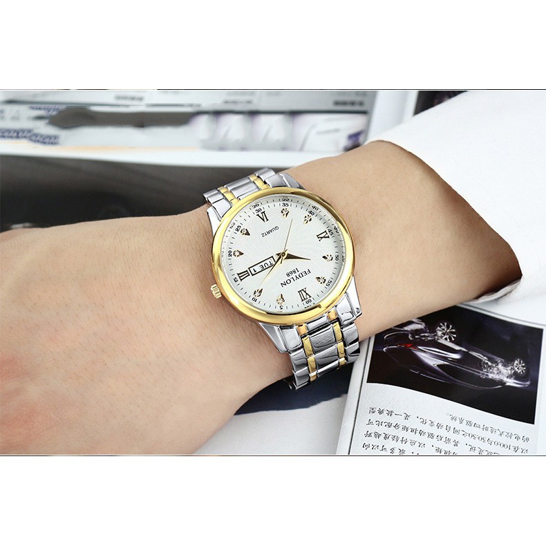 Đồng hồ nam FEDYLON F1868 dây thép không gỉ cao cấp - 2 màu mặt thời trang | BigBuy360 - bigbuy360.vn