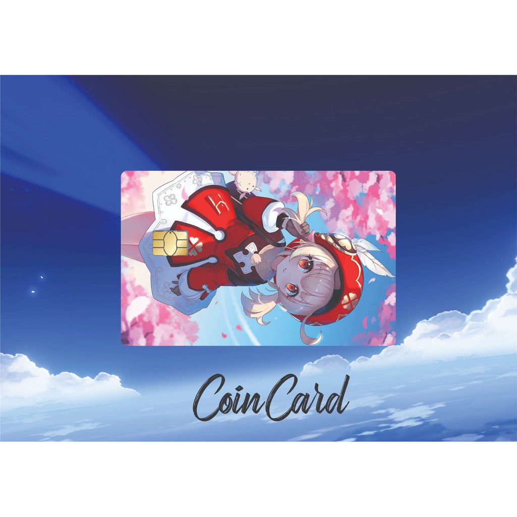 GENSHIN IMPACT 💣 Klee  (🎫 Sticker / 🎟️ Miếng dán Thẻ ATM ,  💲💲💲 Thẻ Ghi nợ, Tín dụng)  | Dán thẻ ATM CoinCard