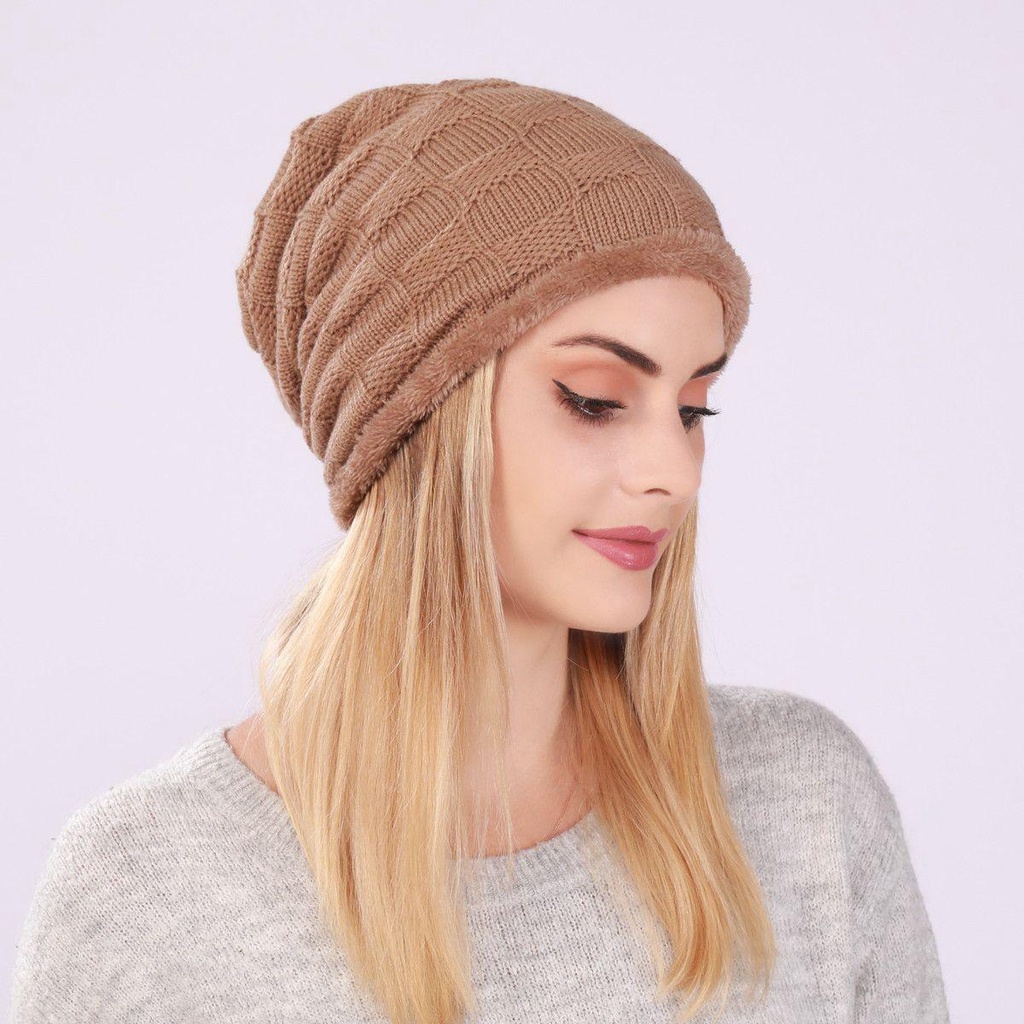 Mũ Beanie Dày Dặn Ấm Áp Thoải Mái Thời Trang Xu Hướng Cho Nữ