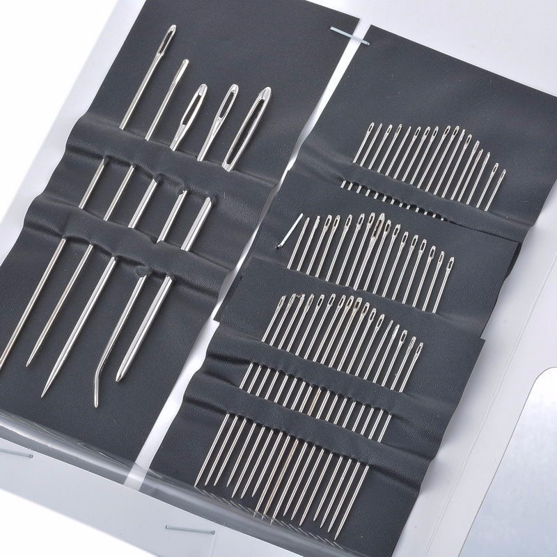 Set 55 Kim May Vá Bằng Thép Không Gỉ Nhiều Kích Thước Khác Nhau Dùng Làm Đồ Thủ Công DIY