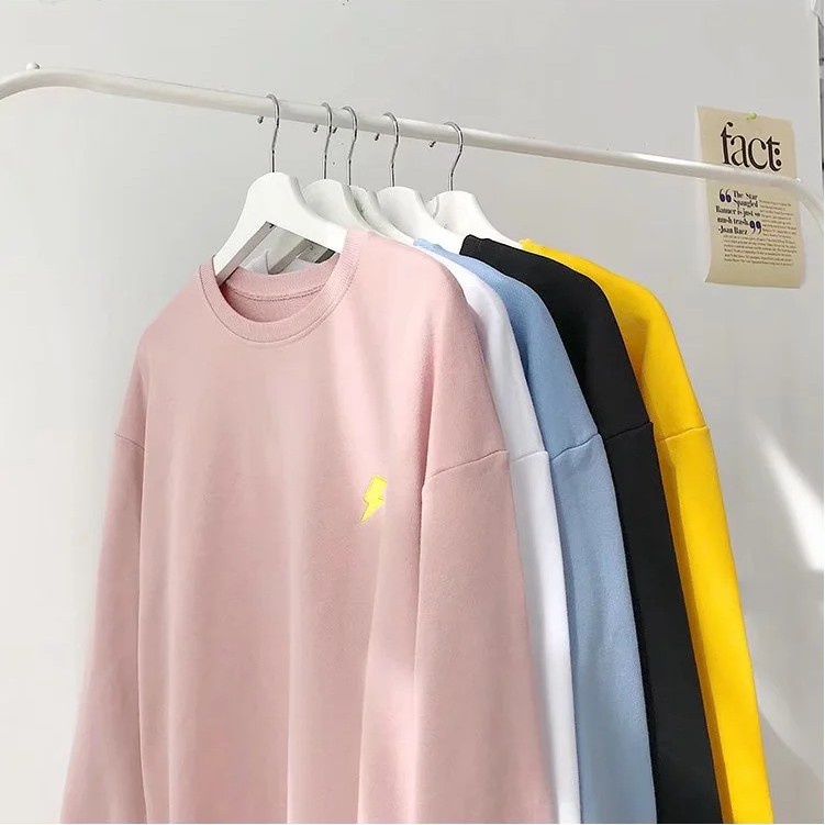Áo Hoodie Nam M-5XL Dáng Rộng Cổ Tròn Họa Tiết Đơn Giản Cá Tính Thời Trang Phong Cách Hàn Quốc