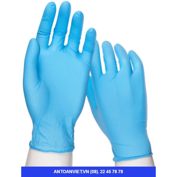 Combo 200 chiếc Găng Tay cao su y tế  không bột nitrile,găng tay phun xăm,spa,công nghiệp,điện tử