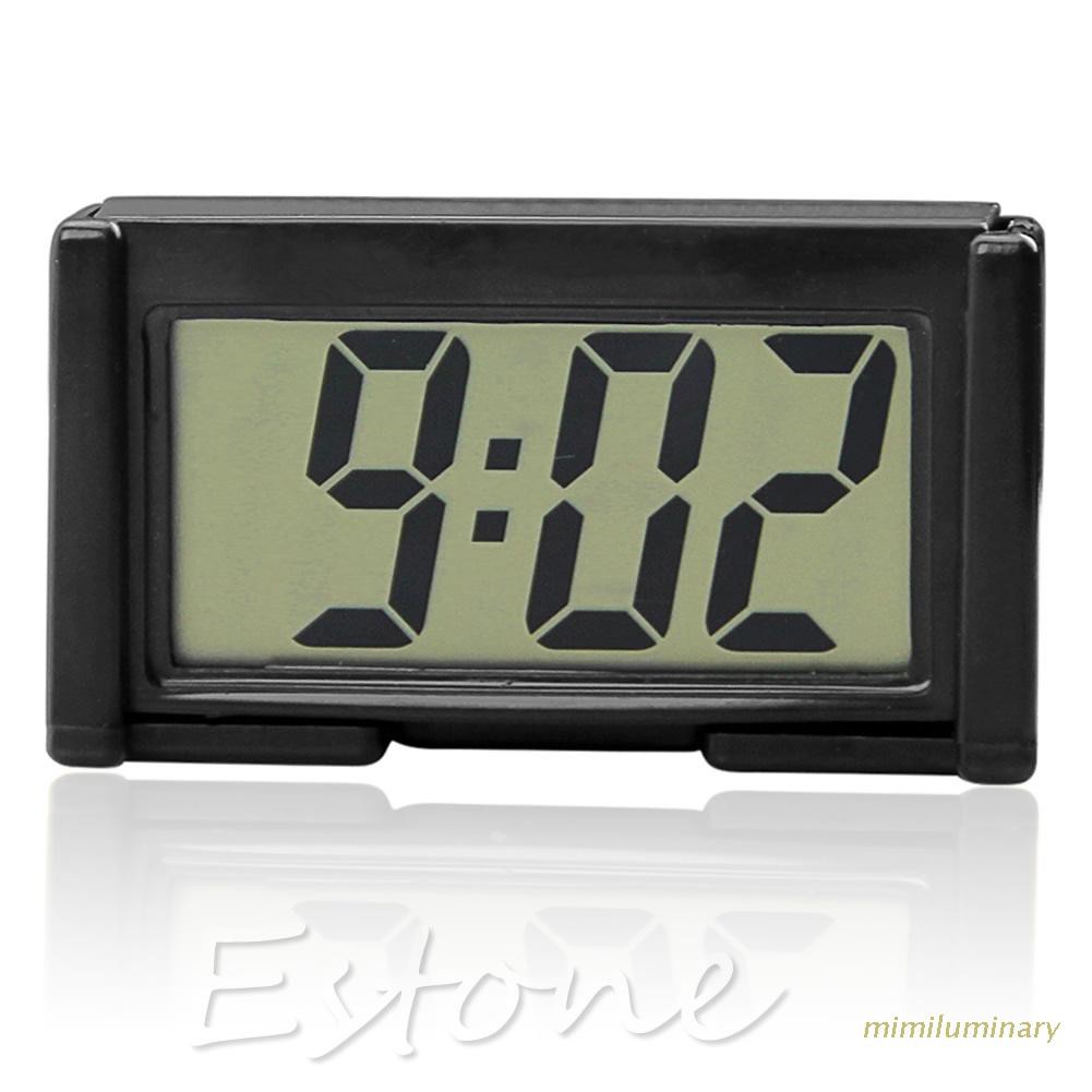 Đồng Hồ Kỹ Thuật Số Tự Dính Có Giá Đỡ Màn Hình Lcd Trang Trí Nội Thất Xe Hơi