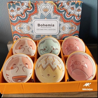 Bộ Gồm 6 Bát Và 1 Bộ Đũa