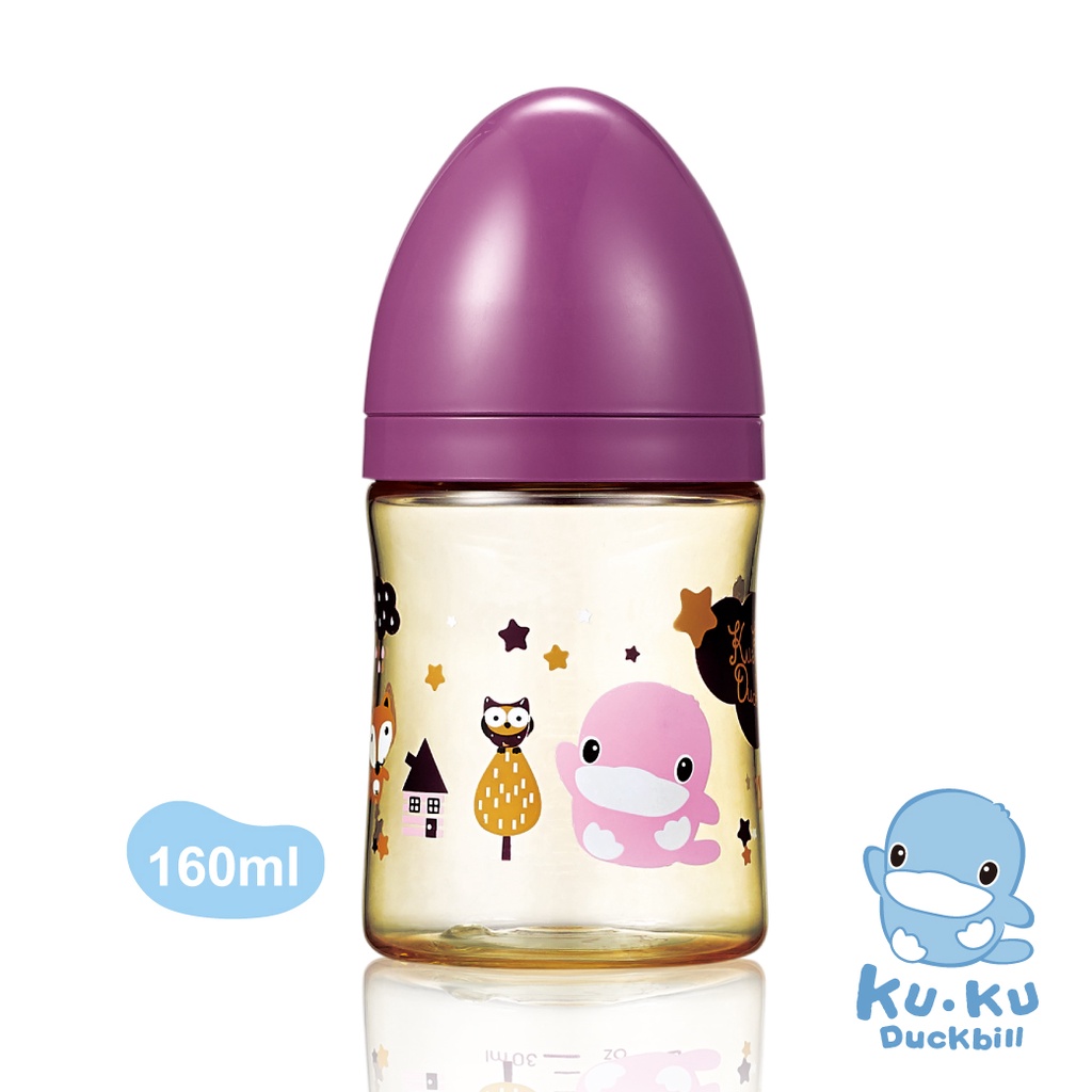 Bình sữa cổ rộng bằng nhựa PPSU KU.KU Duckbill KU5856 - 160ml