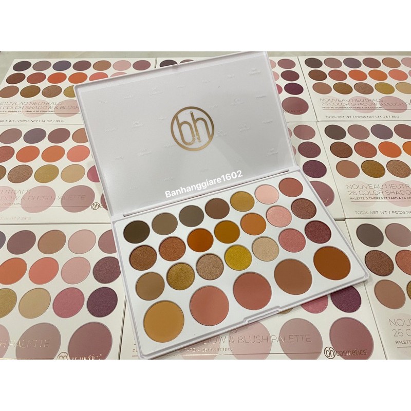 Bảng phấn mắt, má hồng BH Cosmetics Nouveau Neutrals 26 Color Shadow & Blush Palette (Bill USA) | BigBuy360 - bigbuy360.vn
