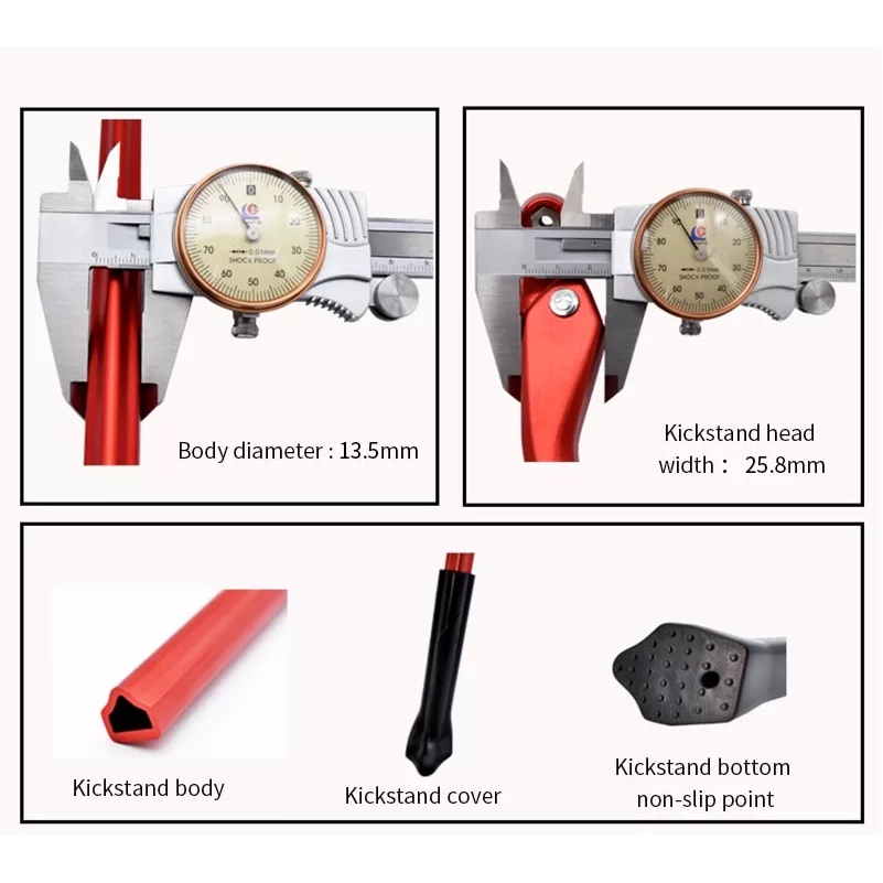 Rockbros Chân trống xe đạp hợp kim cao cấp - Đen - BH 12 tháng